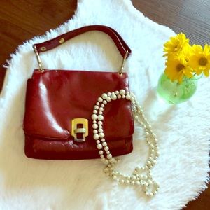 Fabulous Luxe vintage oxblood leather shoulder bag